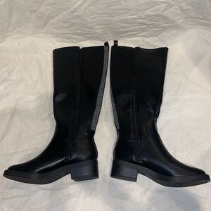 LIFE STRIDE Womens Black Blythe Round Toe Block Heel Zip-Up Boots Size 6